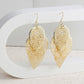 Hollow Pattern Leaves Dangle Earrings for Fashion Stylish Jewelry Drop Earrings