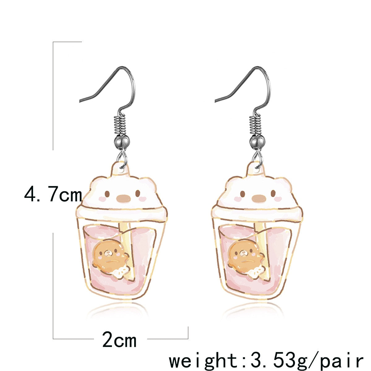 Creative Acrylic Bottle Dangle Earrings Charms Jewelry Fashion Creative Earrings