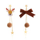 Brown Bow Deer Drop Earrings Women Party Cute Art Jewelry Dangle Gifts Earrings