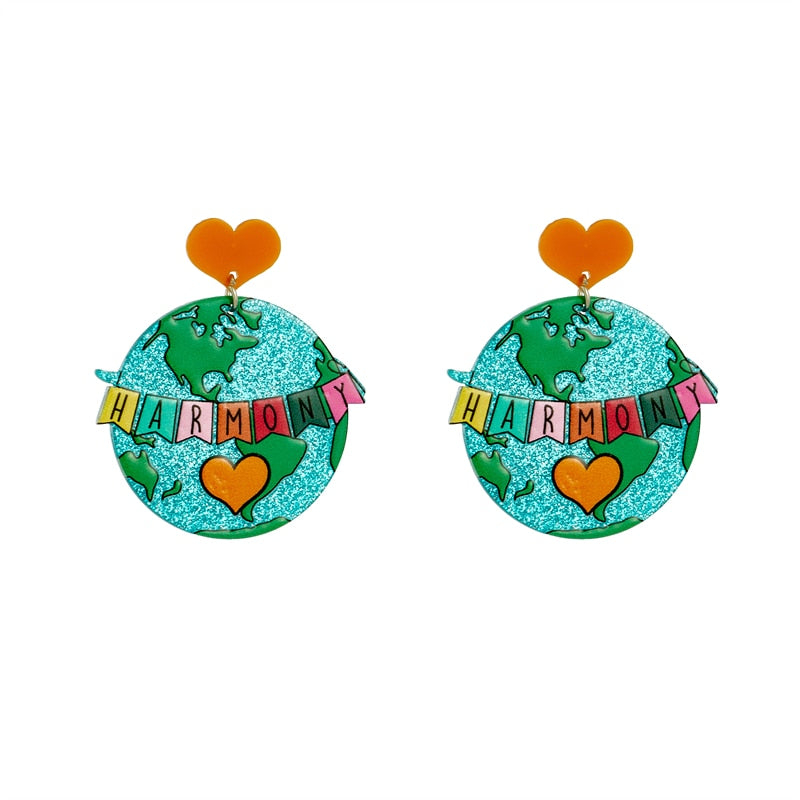 35 Styles Cute Cartoon Dinosaur Roller Skate Funny Drop Earrings Women Travel