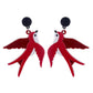Red Martlet Acrylic Drop Earrings Women Travel Fashion Cartoon Earrings Creative
