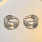 1Pair Metallic Hoop Earrings for Fashion Stylish Jewelry Drop Earrings