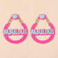 49 Styles Acrylic Symbol Letter Drop Earrings Women Travel Fashion Cartoon