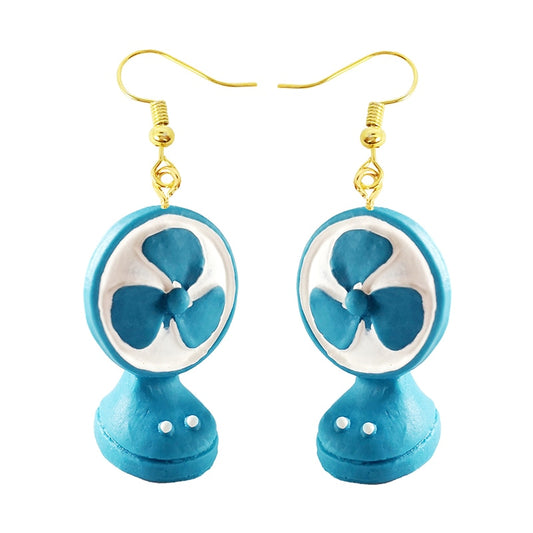 Creative Funny Design Fan Drop Earrings Women Creativity Jewelry Cute Earring