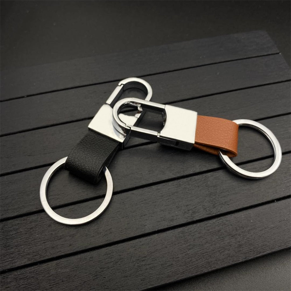 21 Styles PU Leather Keychains For Men Metal Waist Buckle Car Gentleman Business