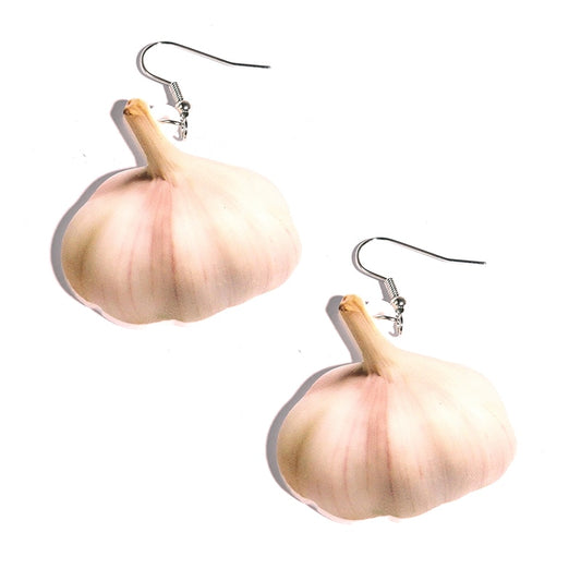 Garlic Vegetable Drop Earrings Women Creativity Jewelry Cute Earring Girls Gift