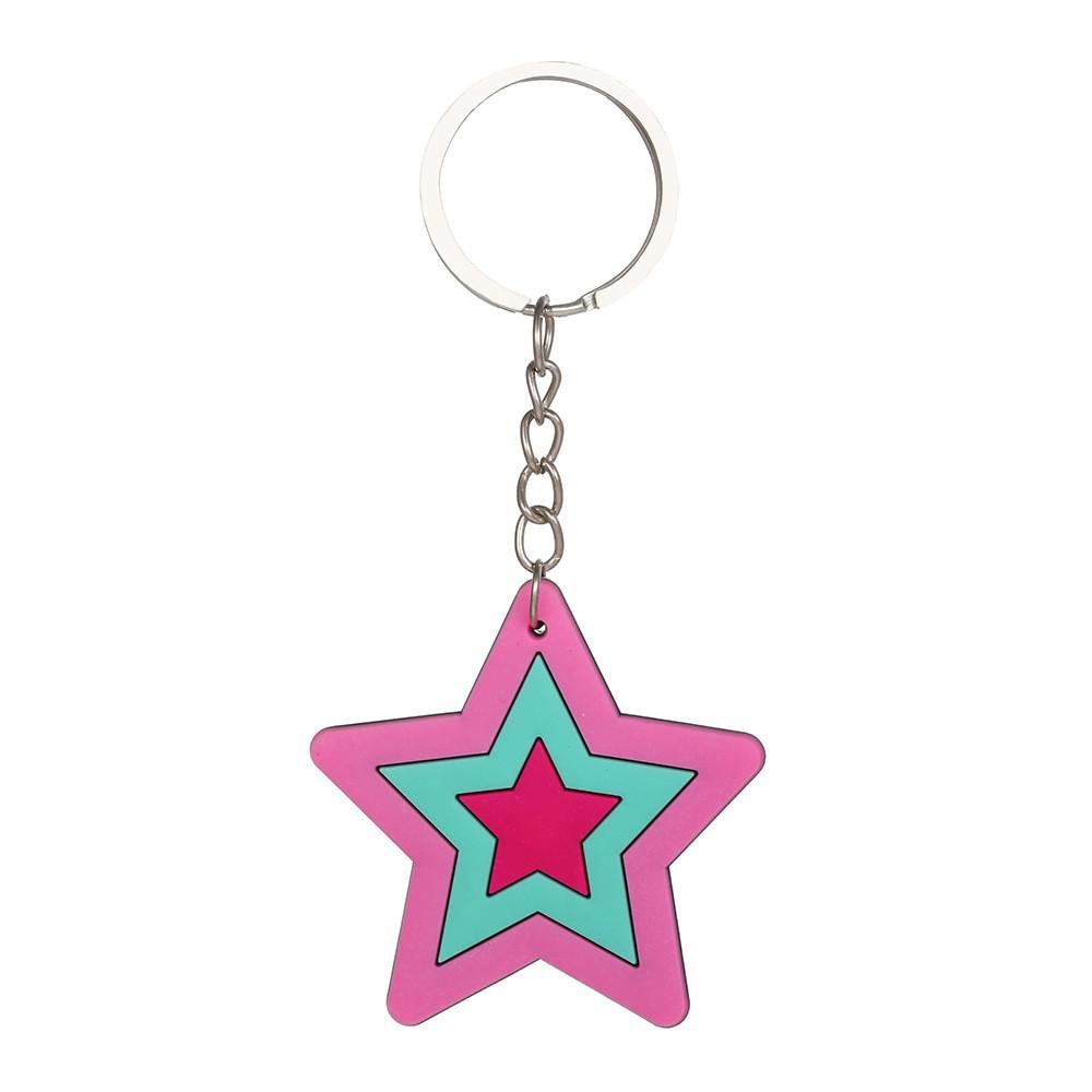 Mint Pink Star Keychain Party Gift Cute Keyring Cartoon DIY Jewelry Souvenir