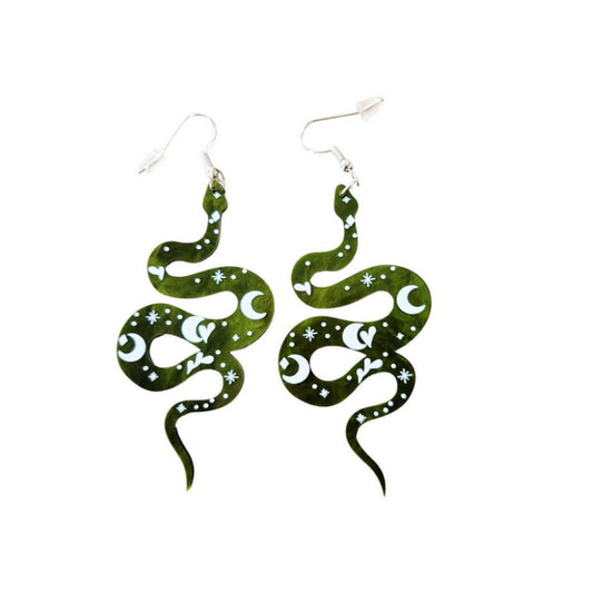 Snake Acrylic Drop Earrings Women Travel Fashion Cartoon Earrings Creative