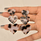 Acrylic Animal Pattern Heart Dangle Earrings Women Charms Earring Fashion