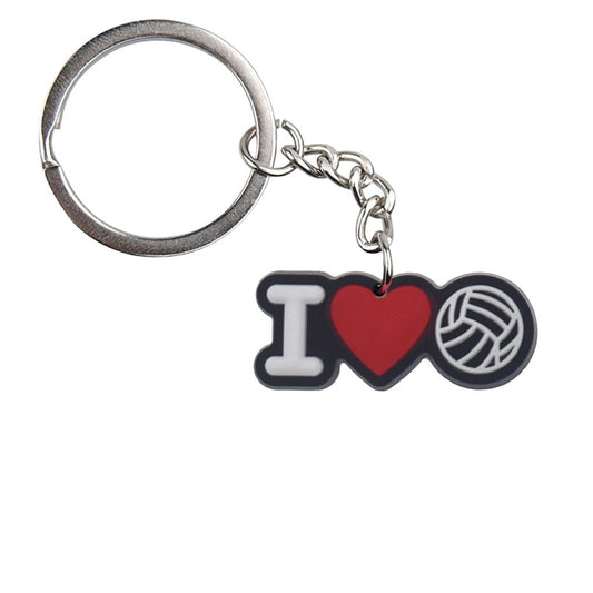 I Love Volleyball Fun keychain Cartoon Key Ring Anime Pendant Key Holder Art