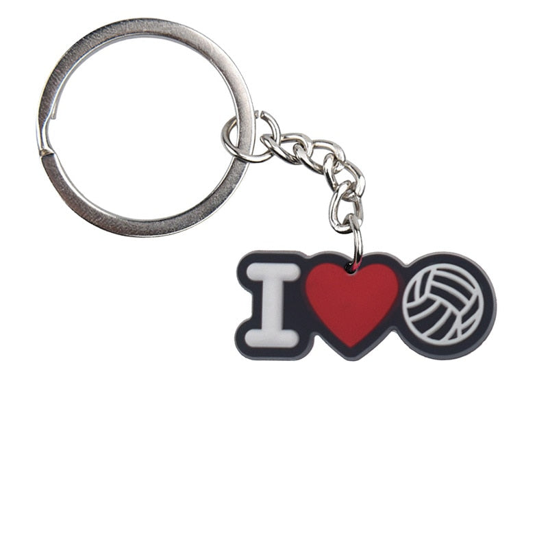 8 Styles PVC Volleyball Sport Fan Keychain Cartoon Key Ring Anime Pendant Key