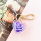 7 Colors Romantic Rose Flower Keychains Charms Transparent Eternal Flower Key