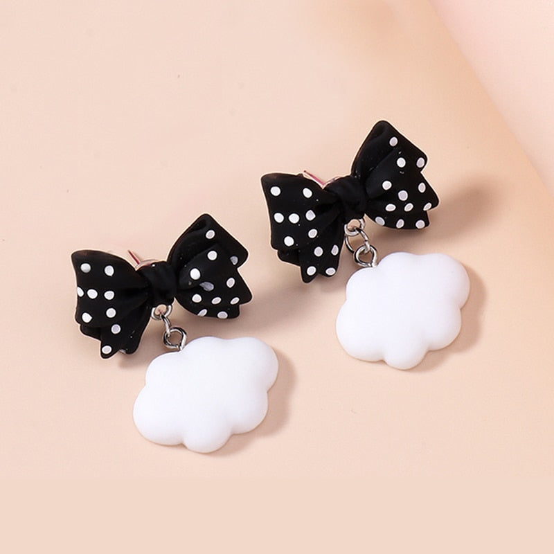 54 Styles Summer Cloud Bow Dangle Earrings Women Gifts Earring Cute Girls