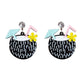 Coconut Cocktail Drop Earrings Women Travel Fashion Cartoon Earrings Creative