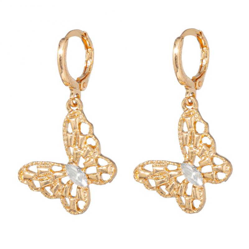 Butterfly Mini Hoop Drop Earrings Jewelry For Women Fashion Accessories Trendy