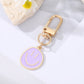 Violet Round Smile Face Keychain Key Ring For Women Gift Fashion Cartoon Bag Car
