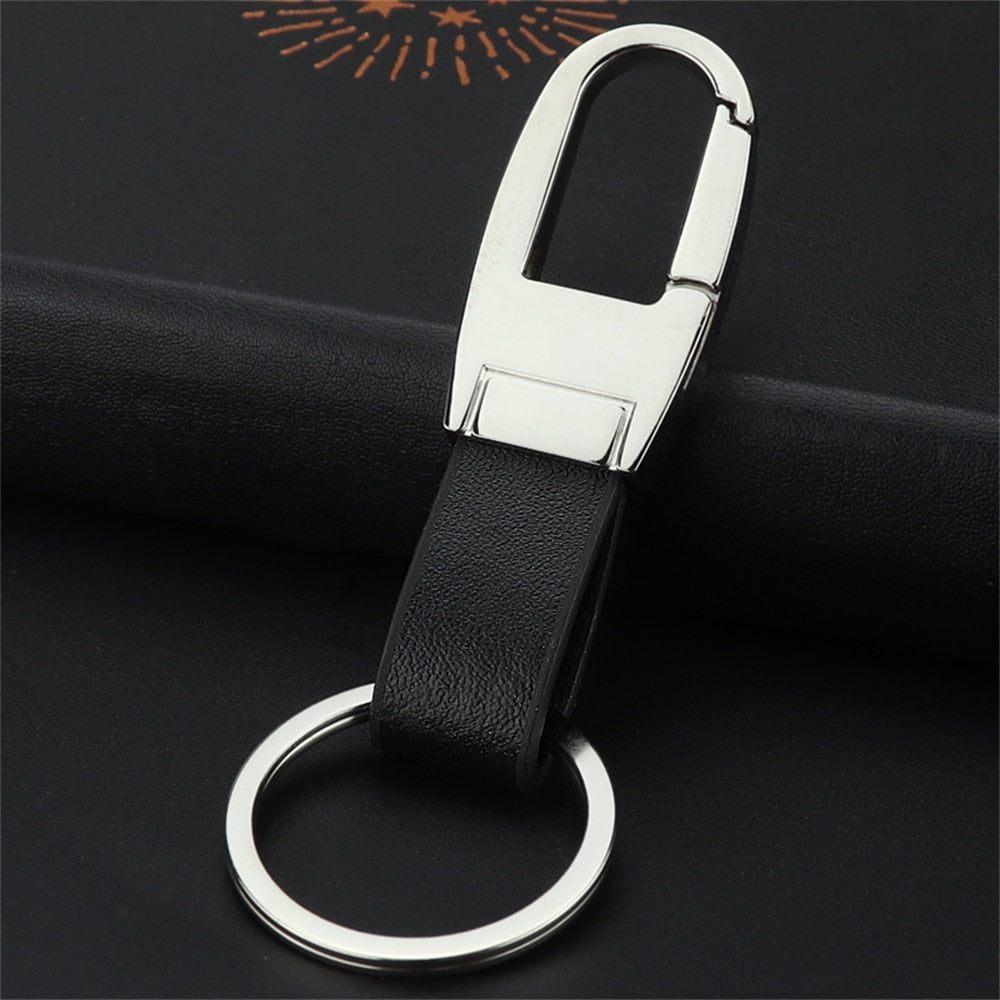 21 Styles PU Leather Keychains For Men Metal Waist Buckle Car Gentleman Business