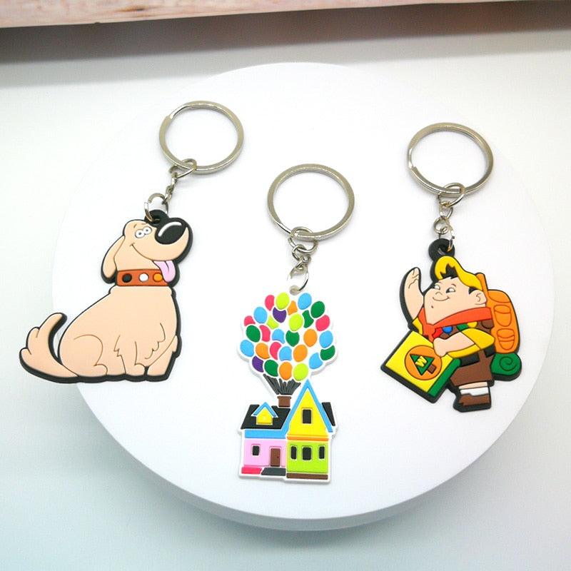 6 Styles Dog House Balloons Cartoon Rubber Key Chains Creative Keychain Cute