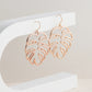 Hollow Tropical Leaf Dangle Earrings for Fashion Stylish Jewelry Drop Earrings