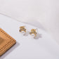 Gold Color Simple Small Bee Pearl Earrings Delicate Lovely Girl Earrings Fashion