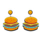 Burger Acrylic Drop Earrings Women Travel Fashion Cartoon Earrings Creative