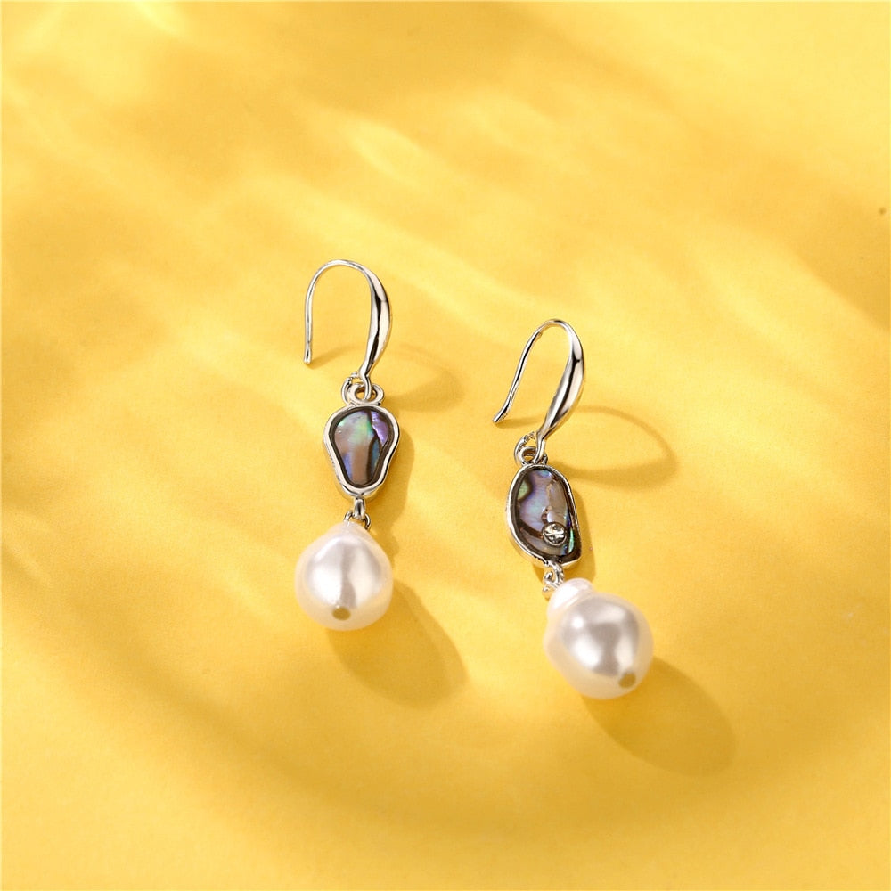 Baroque Pearl Dangle Earrings Charms Jewelry Fashion Creative Earrings For Women