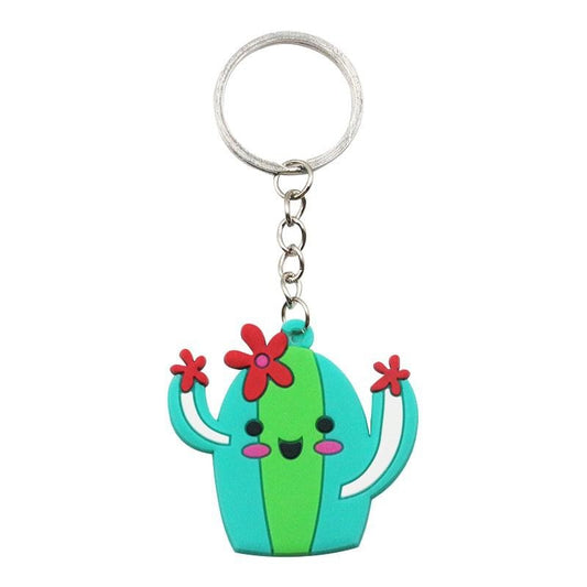 Smily Cactus Keychain Party Gift Cute Keyring Cartoon DIY Jewelry Souvenir