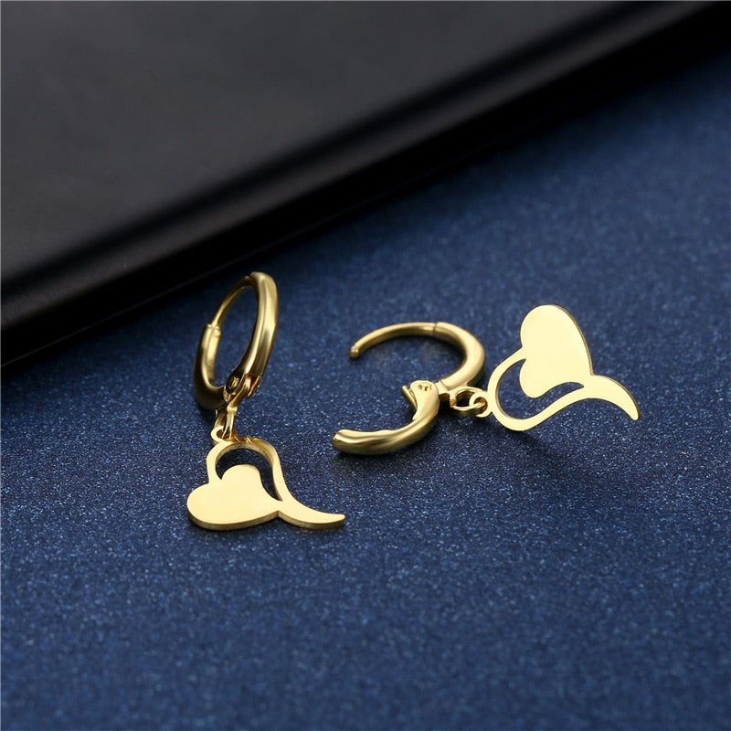 Mini Heart Pendant Drop Earrings Women Gifts Earring Cute Girls Eardrop Jewelry