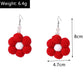 Fluffy Flower Dangle Drop Earrings Women Charms Earring Fashion Creative Jewelry