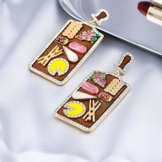 Hot Pot Set Design Lady Cute Dangle Earrings for Women Jewelry Girls Earrings