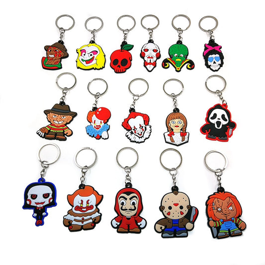 15 Styles Horror Movie Characters Keychain Cartoon Creative Gift Key Holder