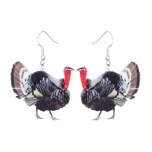 Turkey Drop Earrings Women Fashion Creative Art Cute Stylish Jewelry