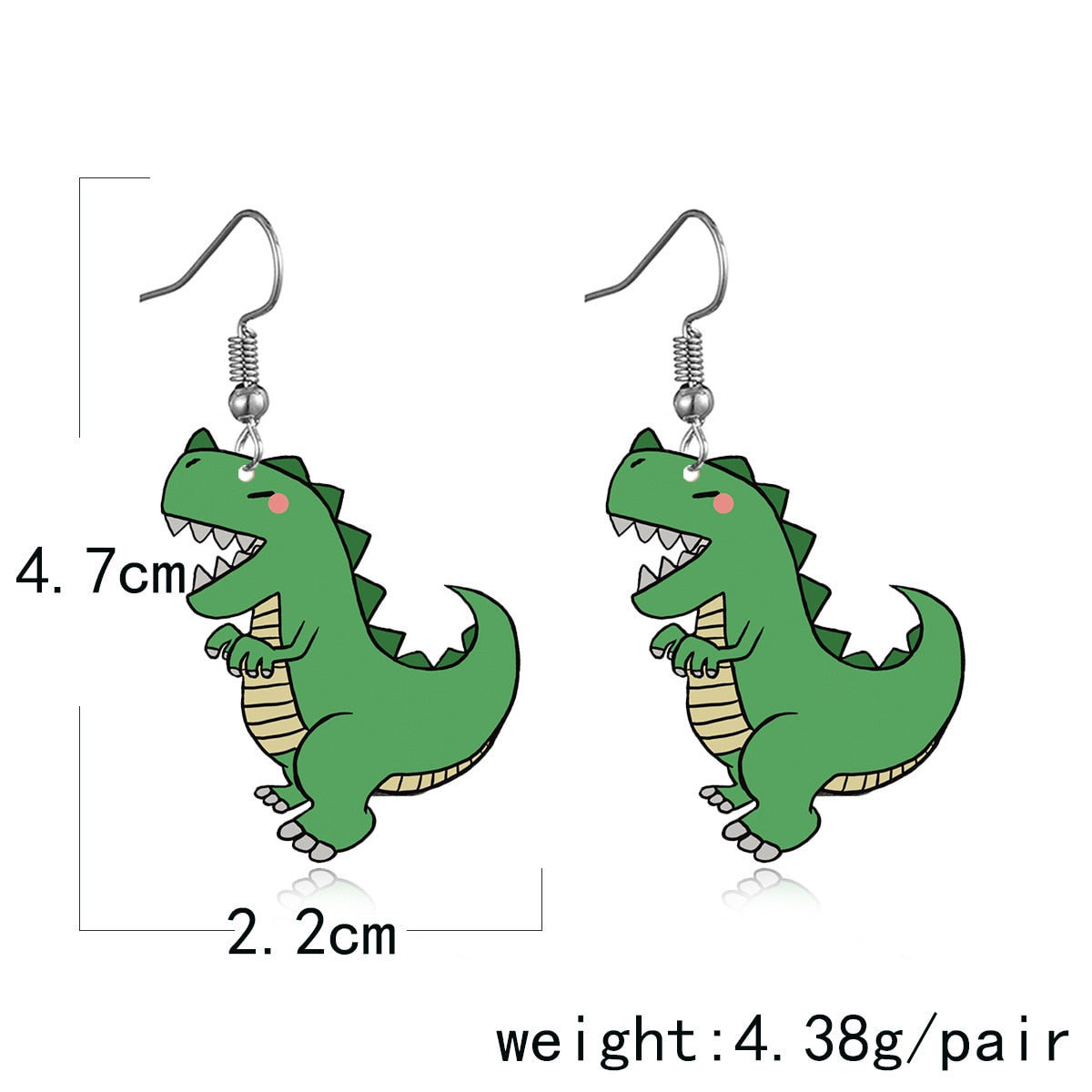 Creative Acrylic Dinosaur Dangle Earrings Charms Jewelry Fashion Creative