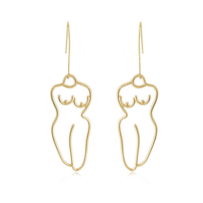 Female Hips Abstract Drop Earrings Women Travel Fashion Cartoon Earrings