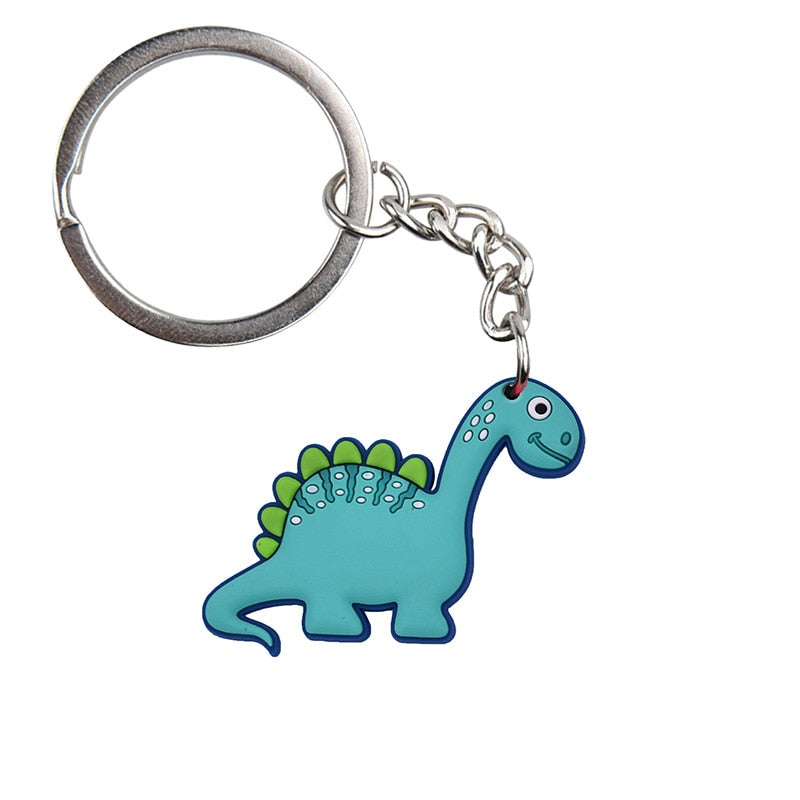 19 Styles Colorful Dinosaur Keyring Cartoon Keychains Souvenir Jewelry Bag