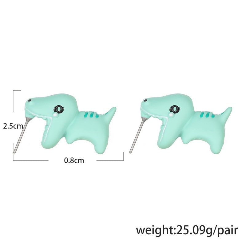 Cartoon Dinosaur Fashion Ear Studs Earrings Jewelry Women Earrings Accessories