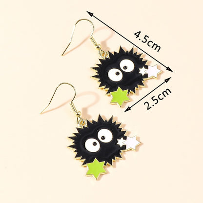 Hedgehog with Stars Drop Earrings Women Creativity Jewelry Cute Earring Girls