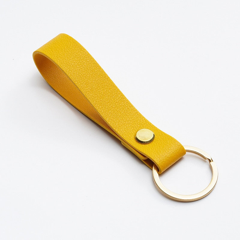 Yellow Finger Strap Keychain Cute Key Holder Cartoon Keyring Fashion Charm