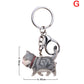 9 Colors Cute Cartoon Cat Pendant Keychain Fashion Bag Charms Ornament for Men