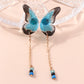 Blue Butterfly Wings Dangle Earrings for Girls Women Birthday Gift Lovely