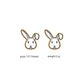 Easter White Rabbit Wooden Stud Earrings Women Gifts Earring Cute Girls Eardrop