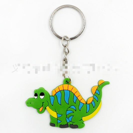 Funny Green Dinosaur Keychain Party Gift Cute Keyring Cartoon DIY Jewelry