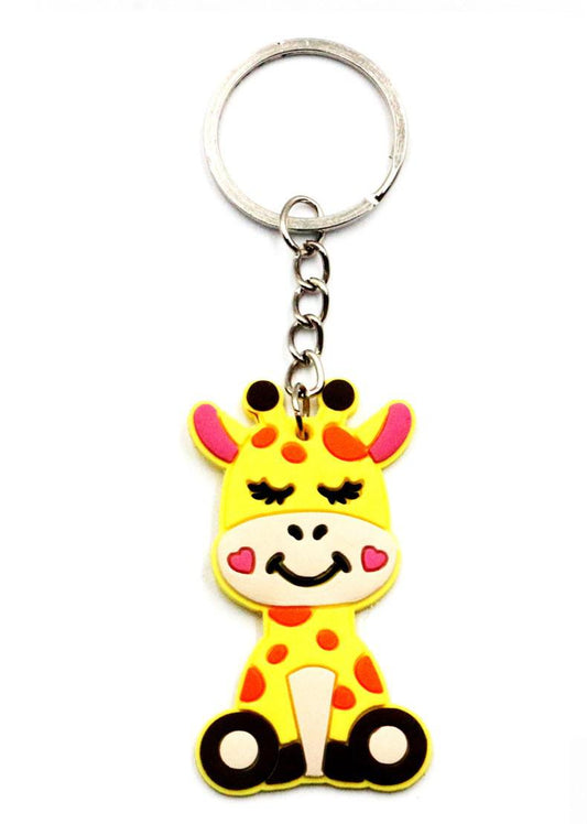 Baby Giraffe Animal Keychain Party Gift Cute Keyring Cartoon DIY Jewelry