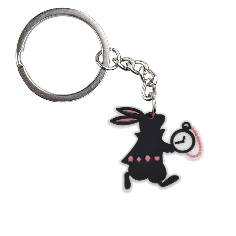 16 Styles Cartoon Pink Castle Cat Hat Funny Keychain Gift Cute Charms Keyring