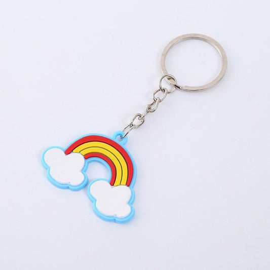 Cartoon Rainbow Design Keychain Party Gift Cute Keyring Cartoon DIY Jewelry