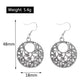 Hollow Spin Pattern Dangle Drop Earrings Women Gifts Earring Cute Girls Eardrop