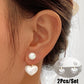 Heart Faux Pearl Earrings Women Wedding Vintage Earrings Gifts Accessories
