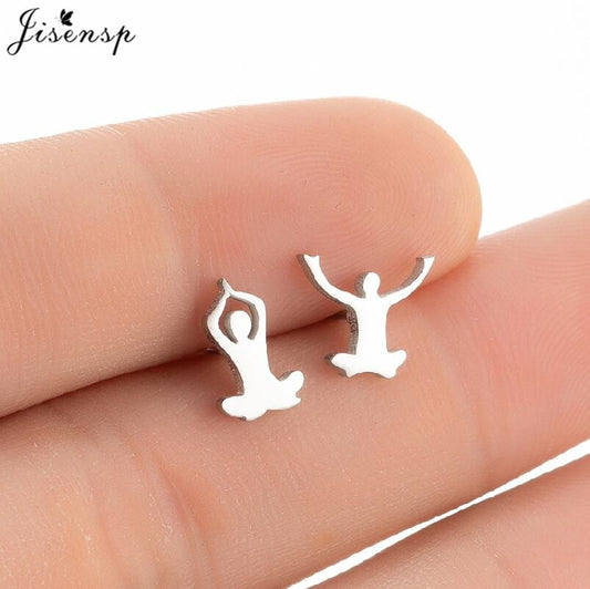 Yoga Stainless Steel Earrings Women Jewelry Small Studs Gifts Earring