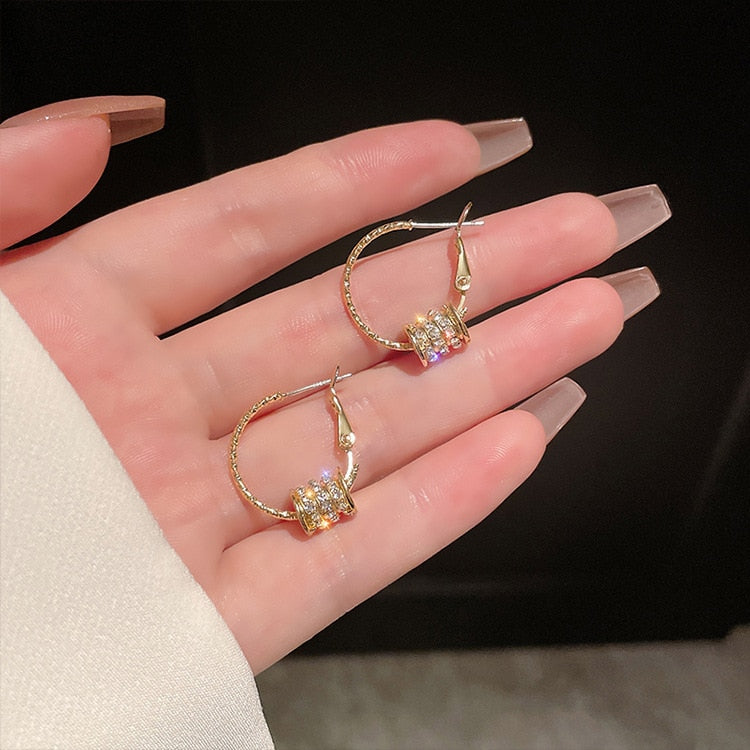 Rhinestone Detail Drop Earrings Women Party Wedding Jewelry Dangle Gifts