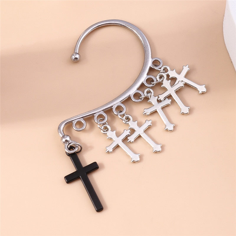 1Pc Multiple Cross Charms Ear Wrap Ear Accessories Trendy Women Fashion Earrings